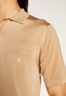 Man's polo of quality made of fil lumiere | Montagut Paris official website