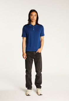 Man's polo of quality made of fil lumiere | Montagut Paris official website