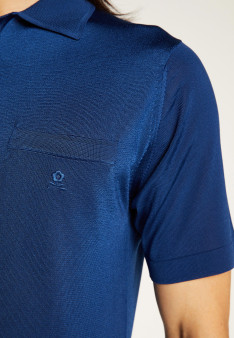 Man's polo of quality made of fil lumiere | Montagut Paris official website
