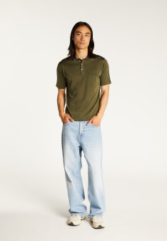 Man's polo of quality made of fil lumiere | Montagut Paris official website