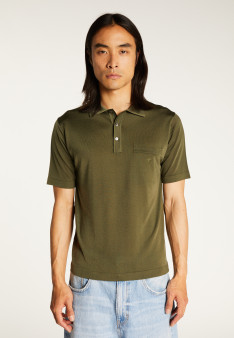 Man's polo of quality made of fil lumiere | Montagut Paris official website