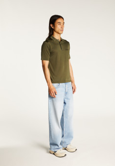 Man's polo of quality made of fil lumiere | Montagut Paris official website
