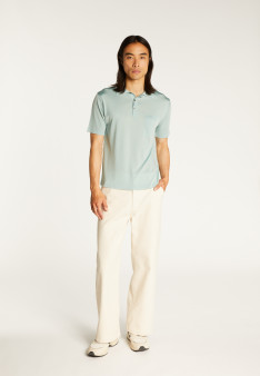 Man's polo of quality made of fil lumiere | Montagut Paris official website