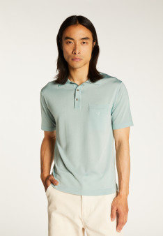 Man's polo of quality made of fil lumiere | Montagut Paris official website