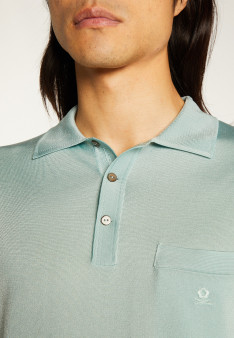 Man's polo of quality made of fil lumiere | Montagut Paris official website