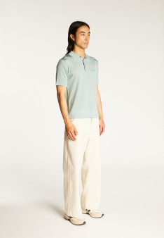 Man's polo of quality made of fil lumiere | Montagut Paris official website