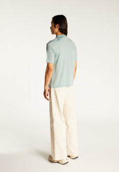 Man's polo of quality made of fil lumiere | Montagut Paris official website