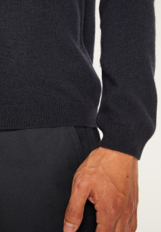 Pull col rond en cachemire pour homme