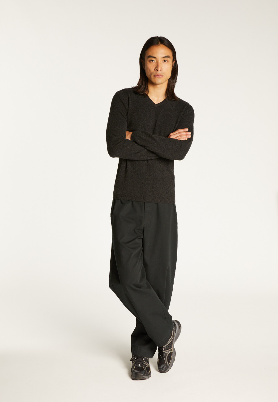 Pull col v en cachemire pour homme