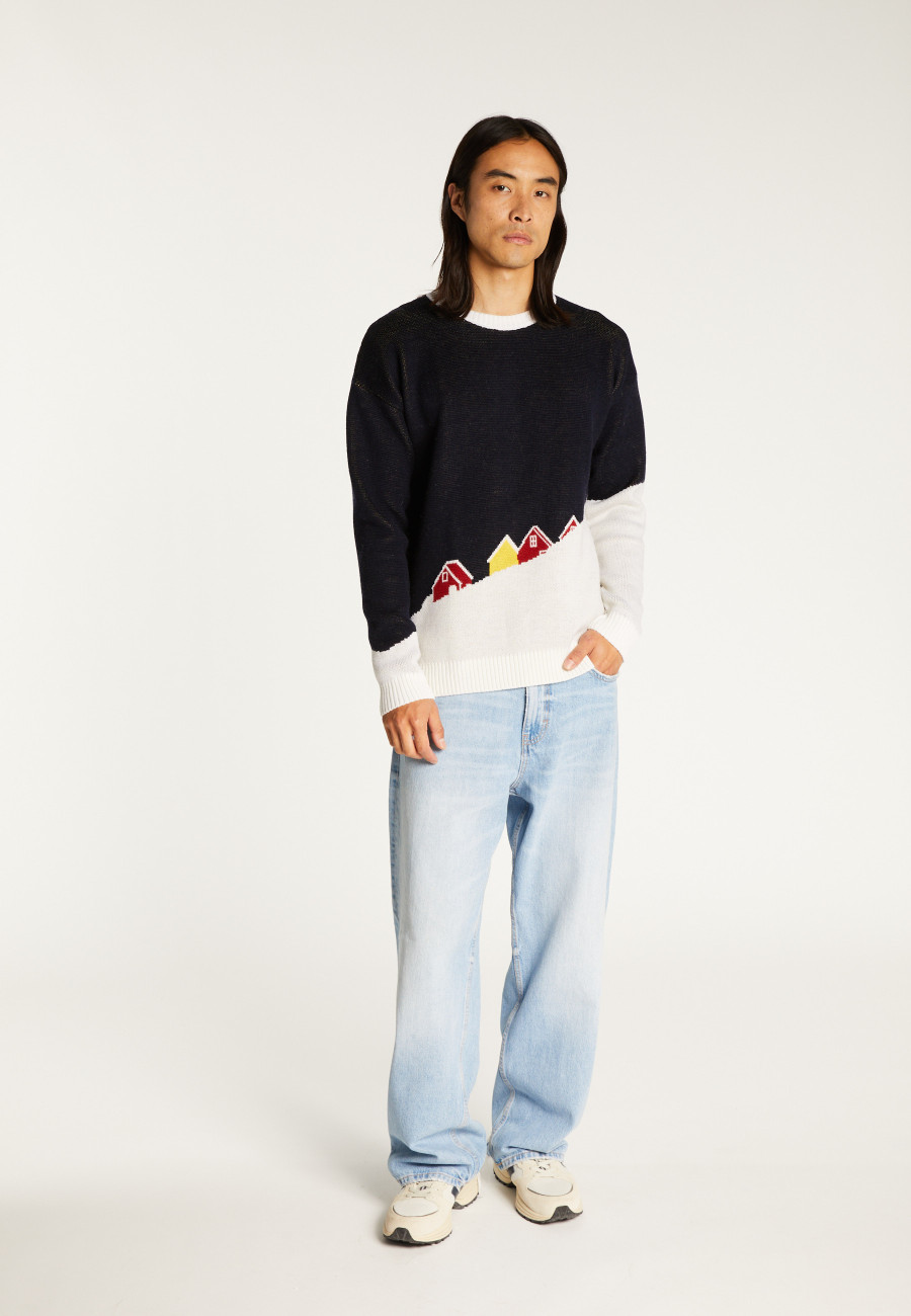 Pull graphique en laine mérinos - Stanley