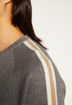 Pull tricolore en laine mélangée - Sigur