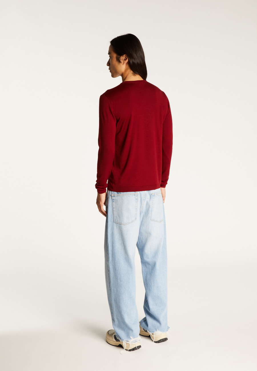 Pull col V en laine mérinos - Elmo