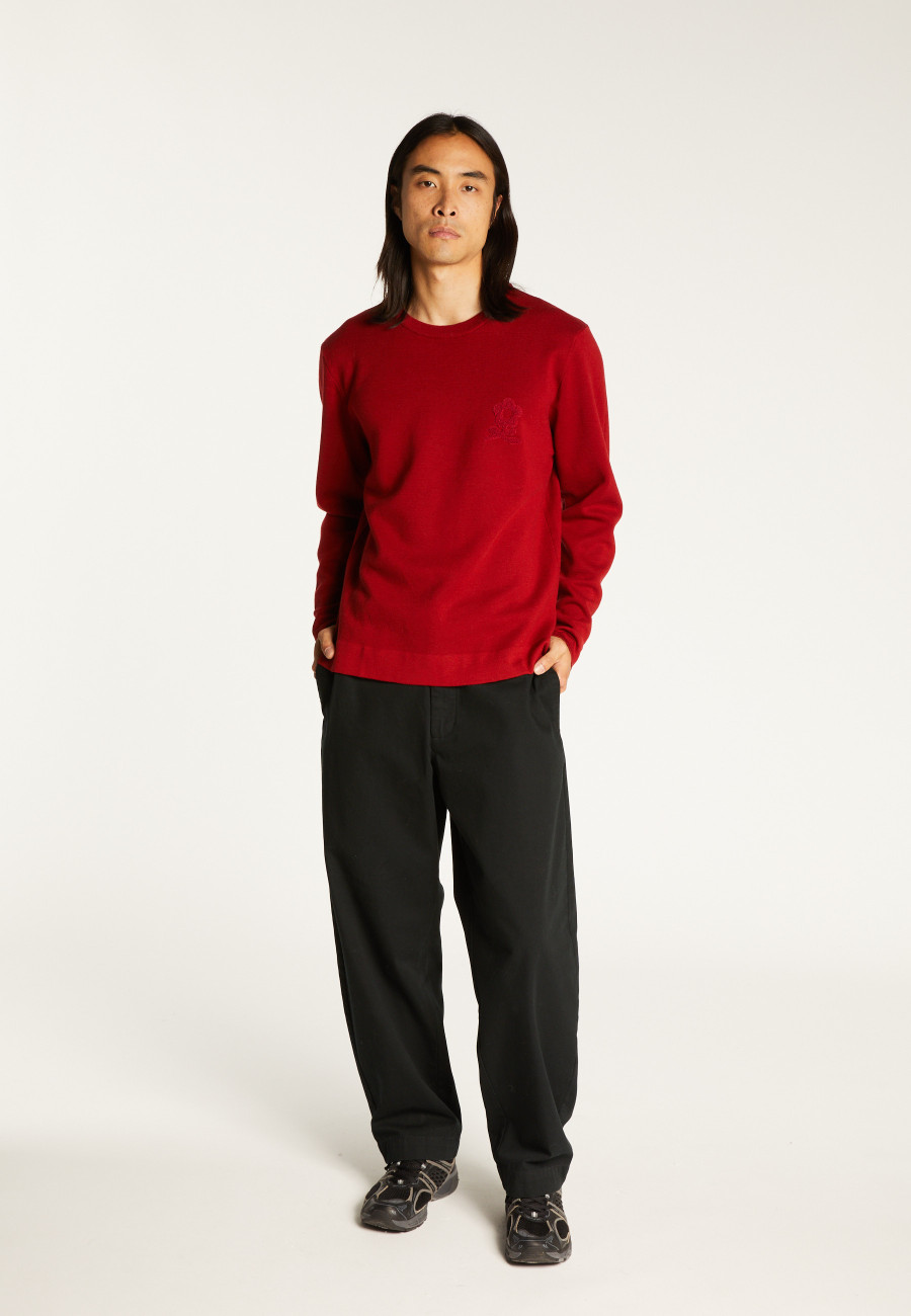 Pull en laine mérinos avec logo - Santi