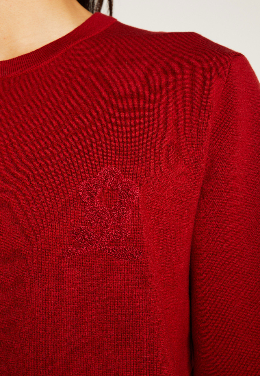 Pull laine mérinos avec logo - Santi