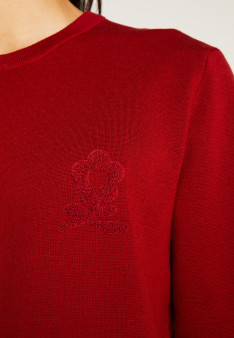 Pull en laine mérinos avec logo - Santi