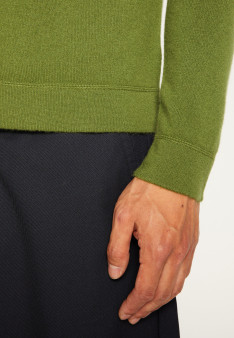 Pull col rond en cachemire finitions roulotées - Ernest