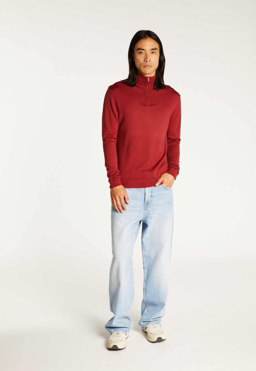 Pull col camionneur avec logo en laine mérinos - Ryan