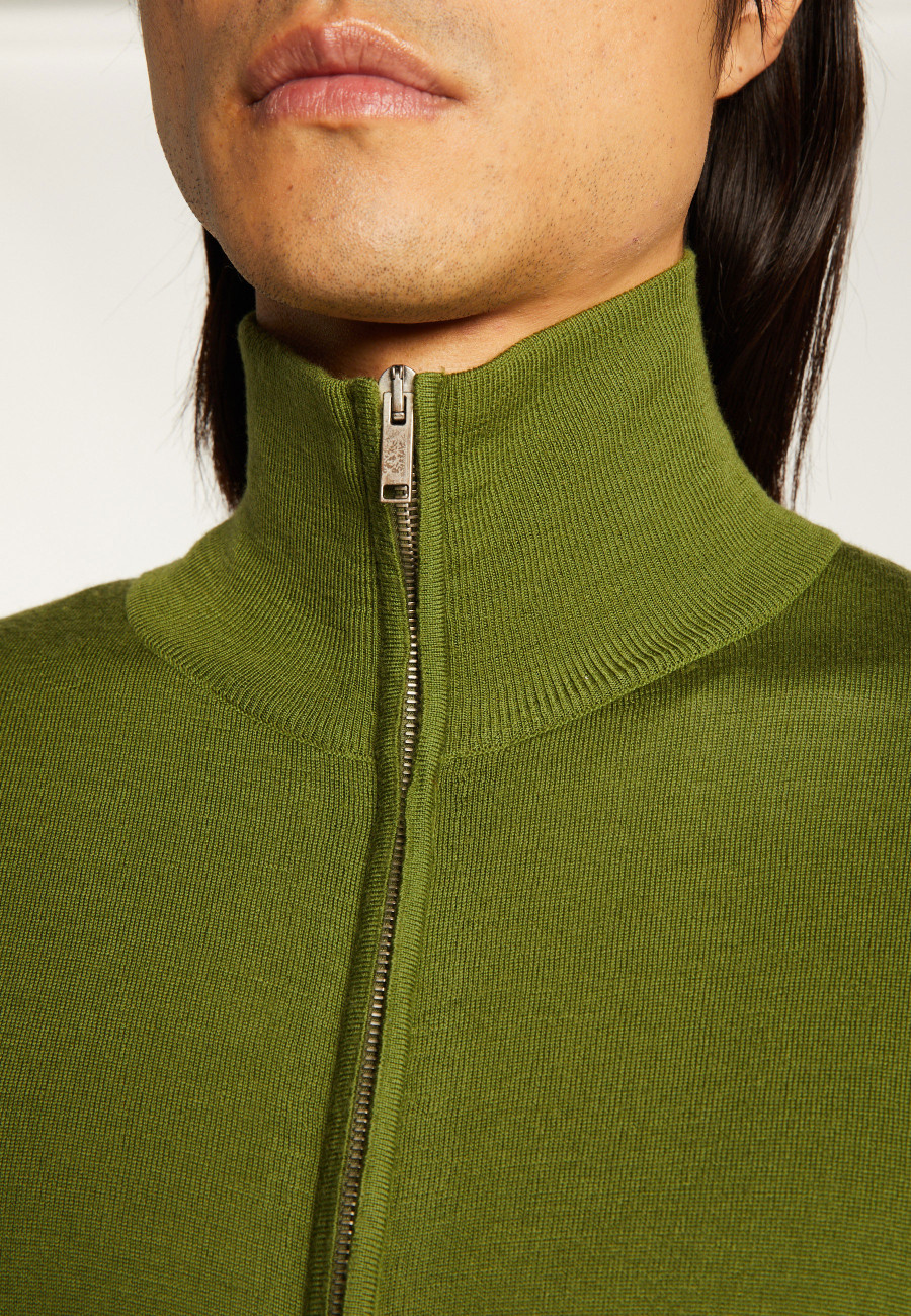Gilet zippé en laine mérinos - Estian
