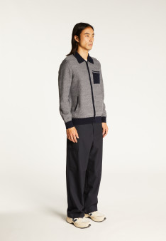 Veste zippée en laine mérinos - Dinesh