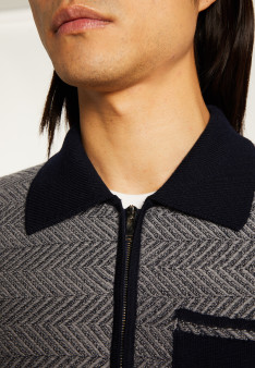 Veste zippée en laine mérinos - Dinesh