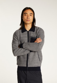 Veste zippée en laine mérinos - Dinesh