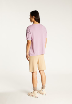 T-shirt col rond en coton brossé - Don