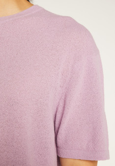 T-shirt col rond en coton brossé - Don