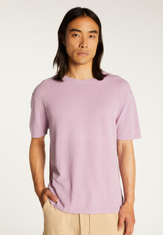 T-shirt col rond en coton brossé - Don