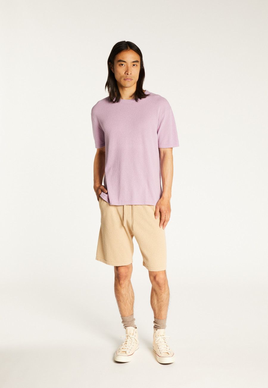 T-shirt col rond en coton brossé - Don
