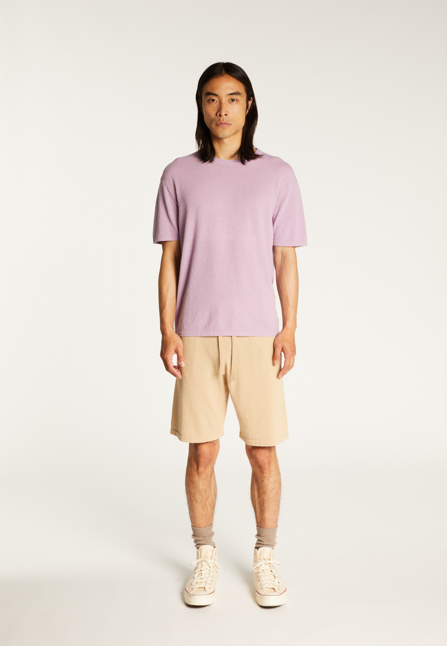 T-shirt col rond en coton brossé - Don