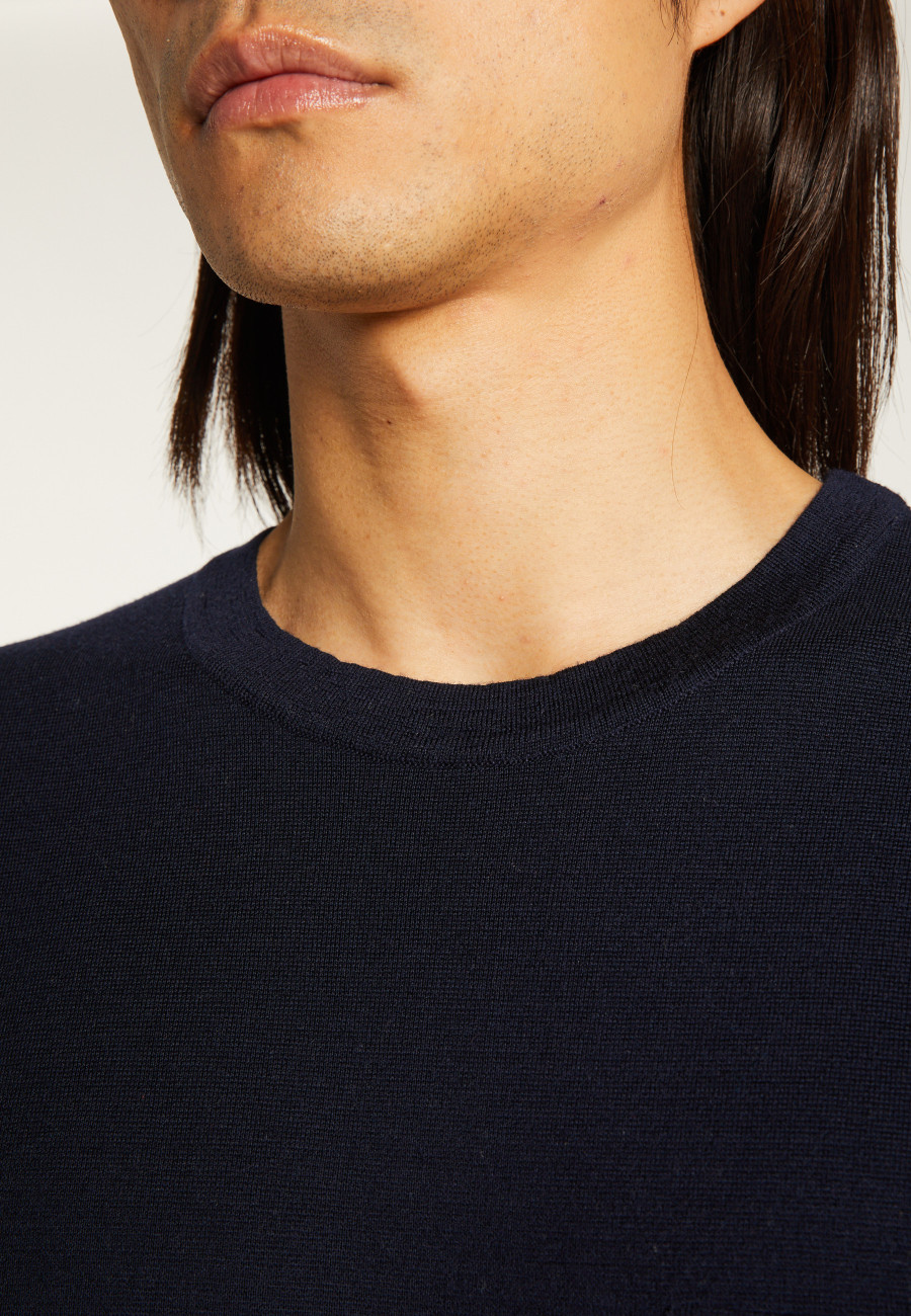 Loose t-shirt with pocket in merino wool - Florentin