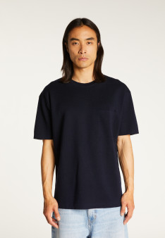 Loose t-shirt with pocket in merino wool - Florentin