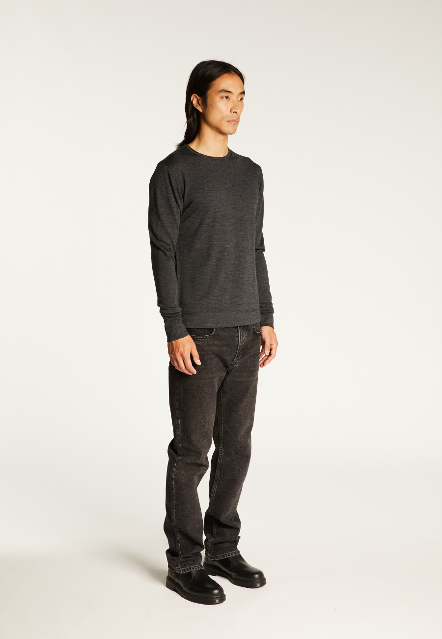Pull col roulotté laine mérinos - Rythme