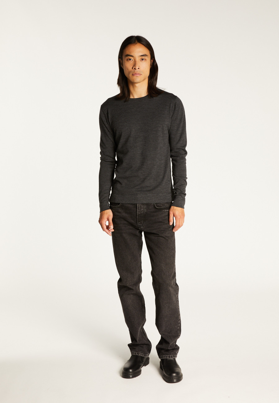 Pull col roulotté laine mérinos - Rythme