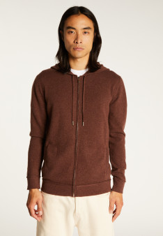 Gilet zippé à capuche en cachemire - Bradley