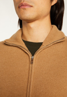 Veste zippée à poches en cachemire 4 fils - Balthazar