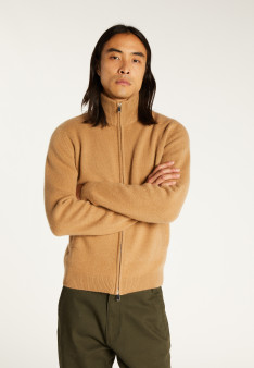 Veste zippée à poches en cachemire 4 fils - Balthazar