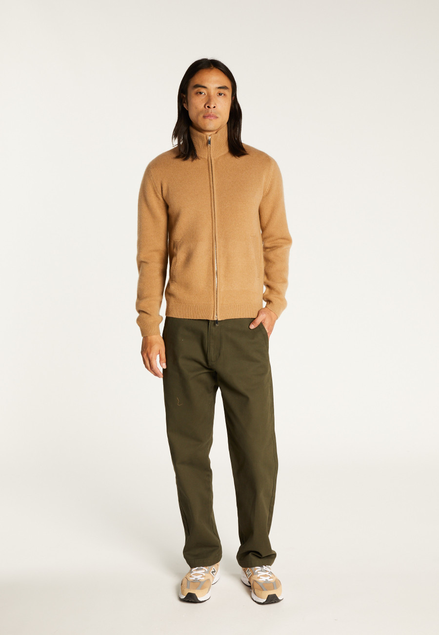 Veste zippée à poches en cachemire 4 fils - Balthazar