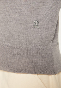 Sleeveless vest with logo in merino wool - Ernardo