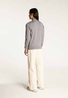 Sleeveless vest with logo in merino wool - Ernardo