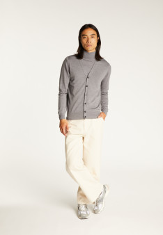 Sleeveless vest with logo in merino wool - Ernardo