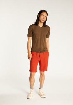 Slub linen V-neck T-shirt - Reuben