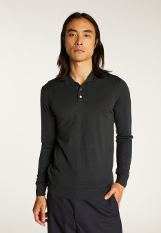 Pull col polo en laine