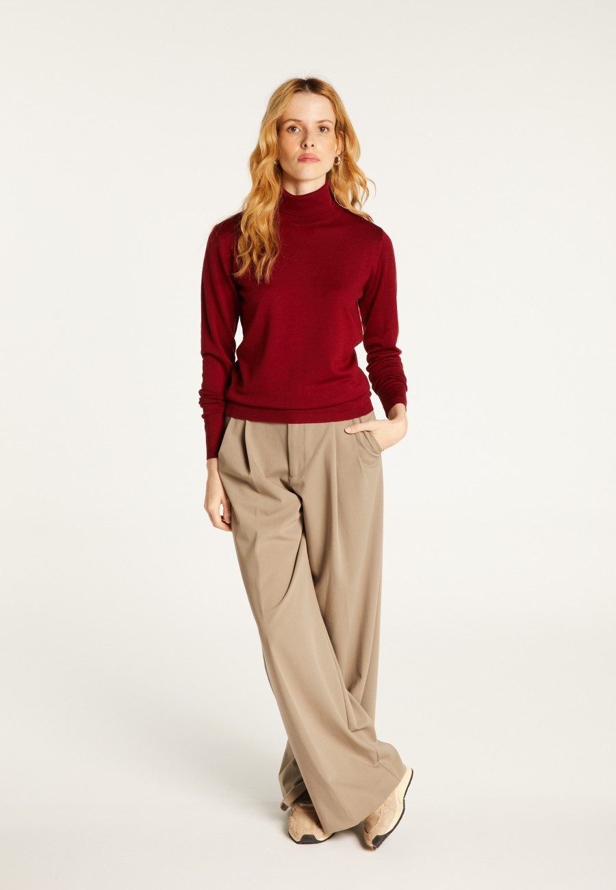 Roll-neck jumper in merino wool