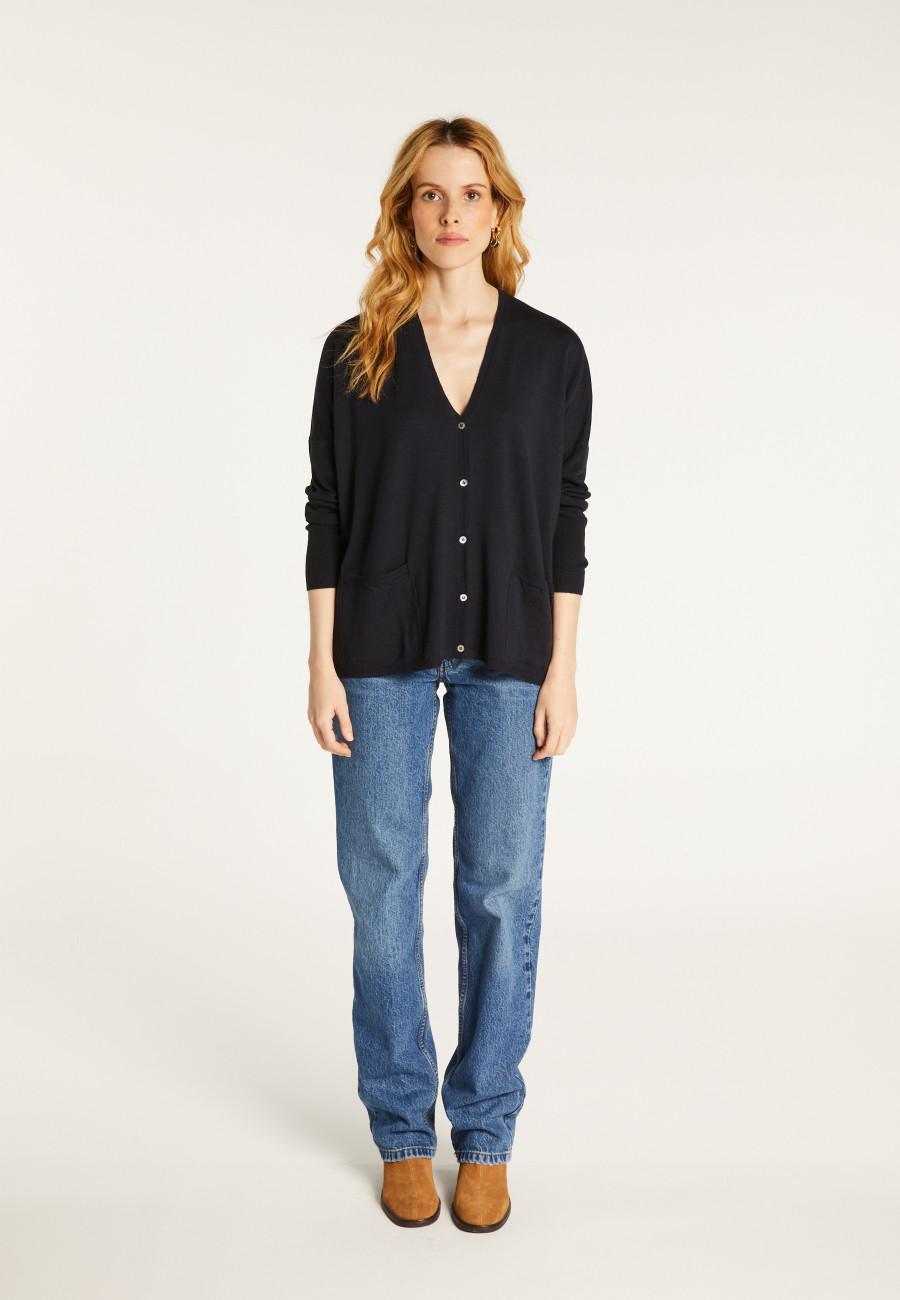 Oversized wool cardigan - Bonte