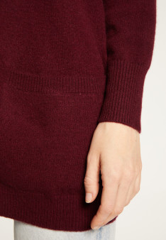 Long cardigan with pockets in cashmere
