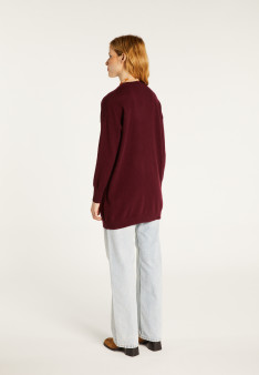 Long cardigan with pockets in cashmere