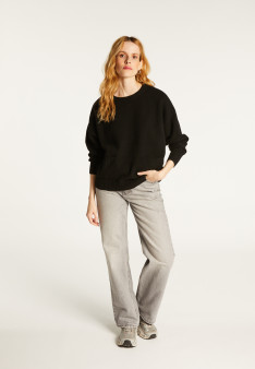 Loose-fit recycled cashmere sweater with pockets - Davina