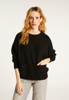 Pull ample en cachemire recyclé à poches - Davina