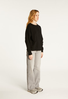 Loose-fit recycled cashmere sweater with pockets - Davina